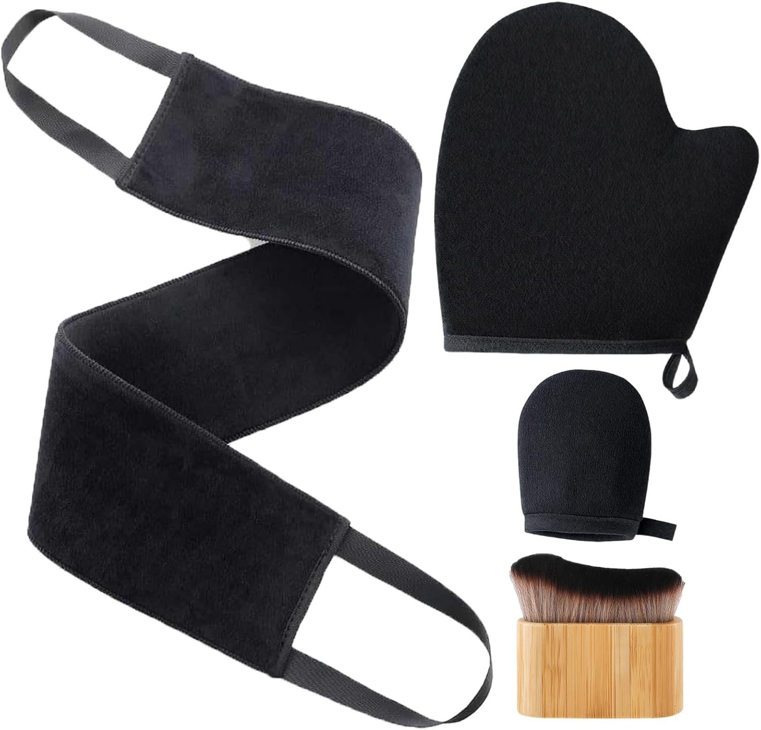 Set van 4 Zelfbruiningshandschoenen voor een Eenvoudige en Streeploze Tan, Luxe en Comfortabel
