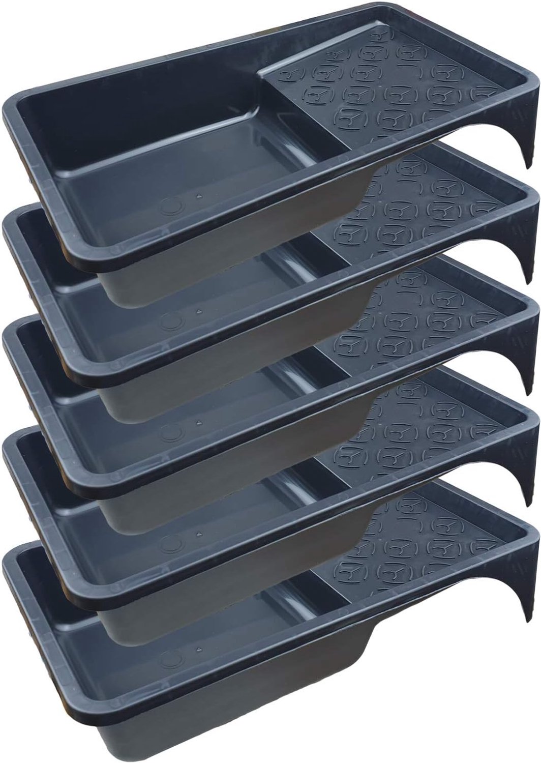 SnelShoppen - Handige Plastic Verf Tray 160 x 310 mm - 5 Stuks - Duurzaam en Stabiel voor Verfwerkzaamheden - Ideaal voor Schilderen, Renovatie en Klu