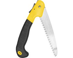 SnelShoppen - Newaner Snoeizaag, handzaag, klapzaag 18 cm, staal, 39 cm, geel, ideaal voor tuinonderhoud, camping, terrastuinen en reizen