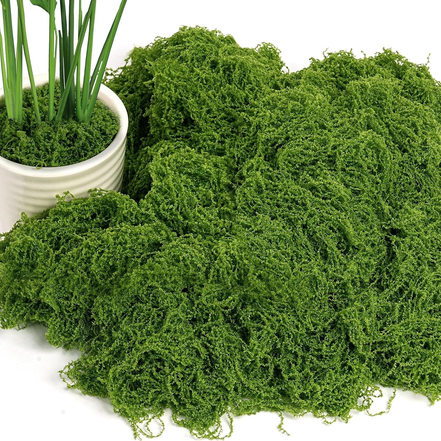 Kunstmos 150g Donkergroen Decoratieve Plant voor Tuin, Ambachten en Bloemstukken Herbruikbaar