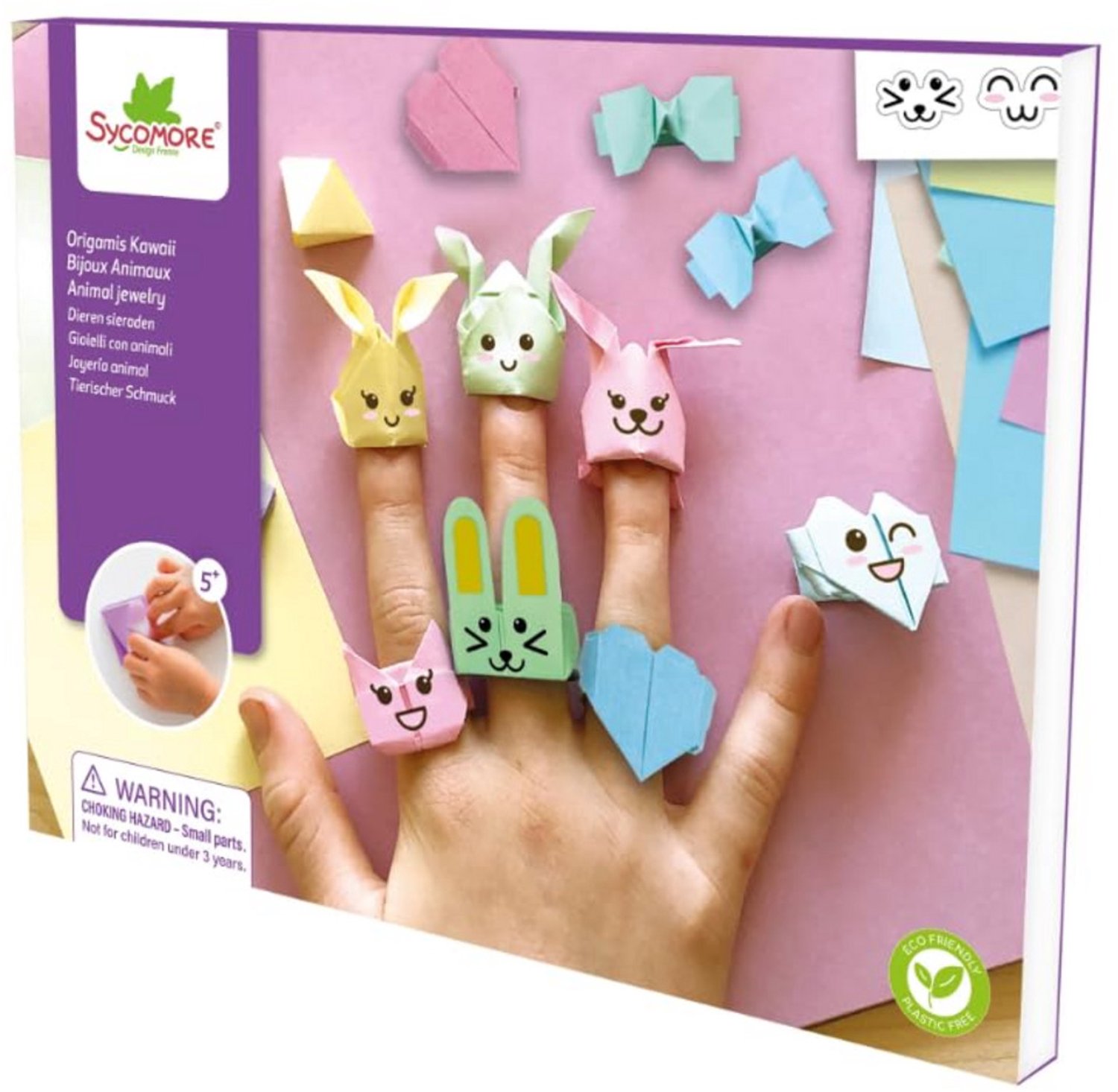 Sycomore origami knutselset Kawaï voor kinderen vanaf 5 jaar.