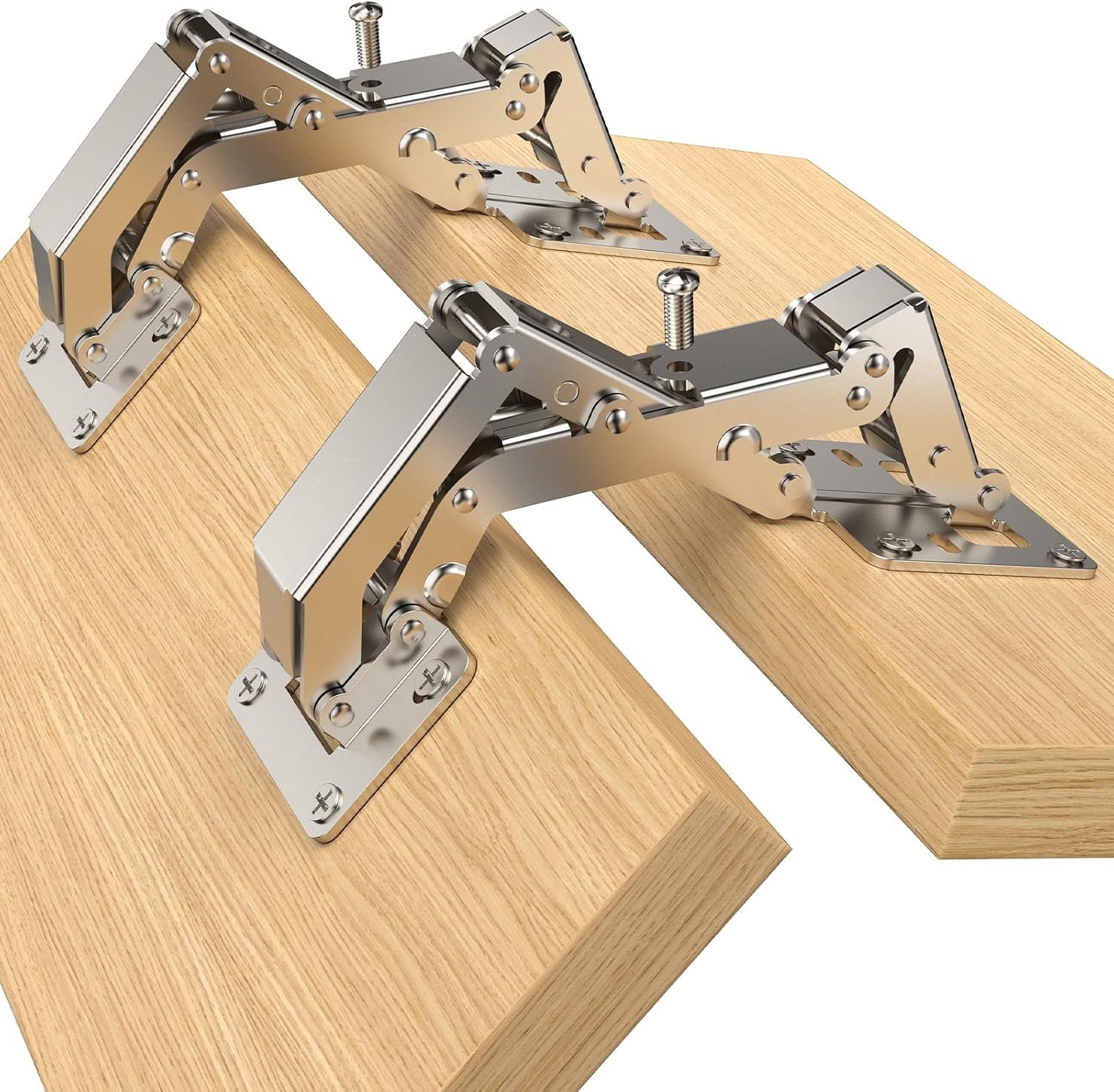 Furniware 2 Pcs 170 Degree Soft Close Hinges for Cabinet Doors, No Pre-Drilling, Cabinet Hinge, Kitchen Cabinet with - ShopVlot