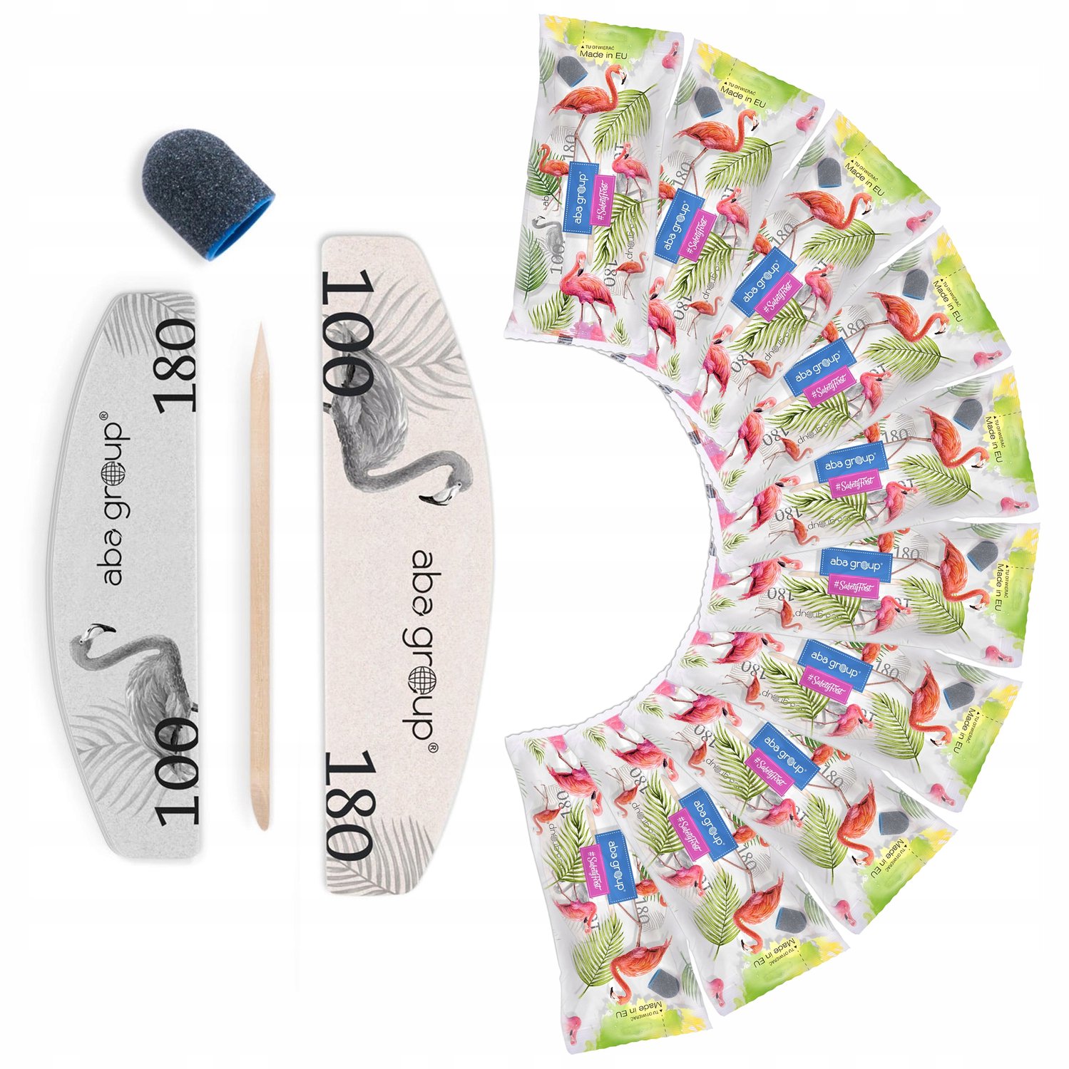 Pedicure Set: Vijl, Polijst, Houtje - 10 stuks