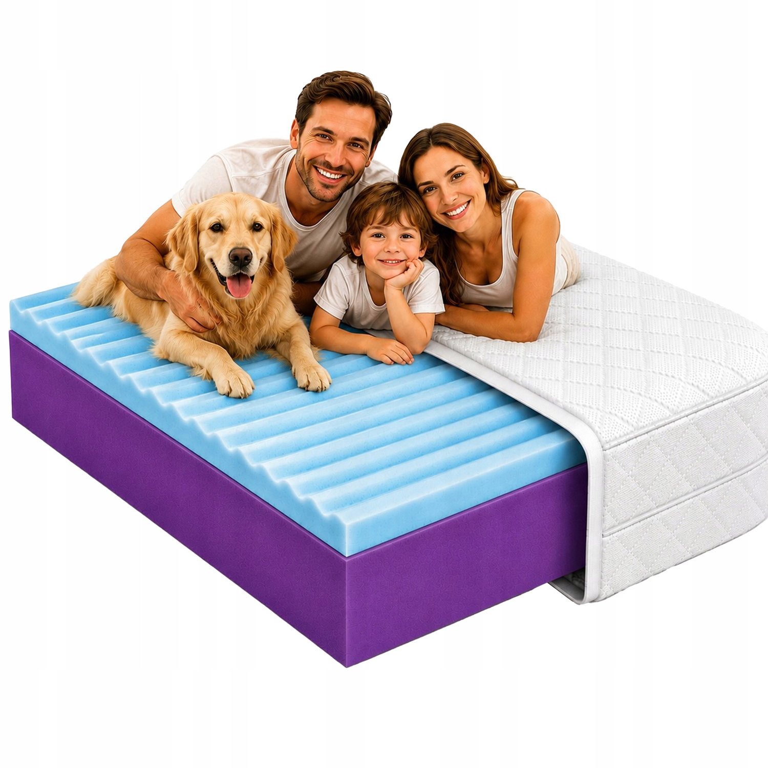 MATERACE Z GÓR Piankowy Materac 100x160 cm H3/H4 HR Dwustronny 24cm