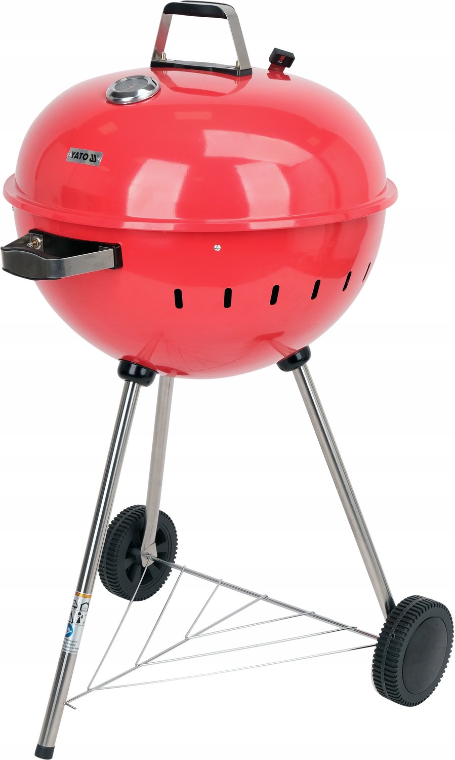 Yato Rode Koolstof Grill 54cm met Deksel & Wielen