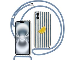 Xylota Beschermhoes voor iPhone 16, esthetische designs, beschermhoes met touw, halsketting, schouderband, ultradun - ShopVlot