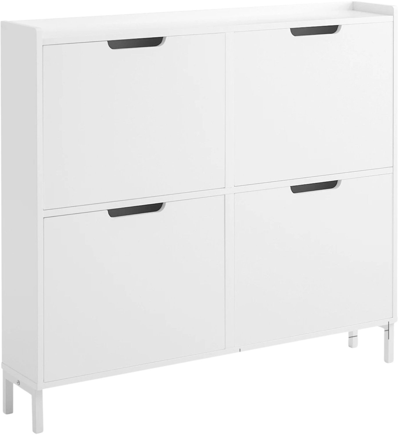 Happiq Schoenenkast - Voor Smalle Ruimtes - 8 Planken - Wit