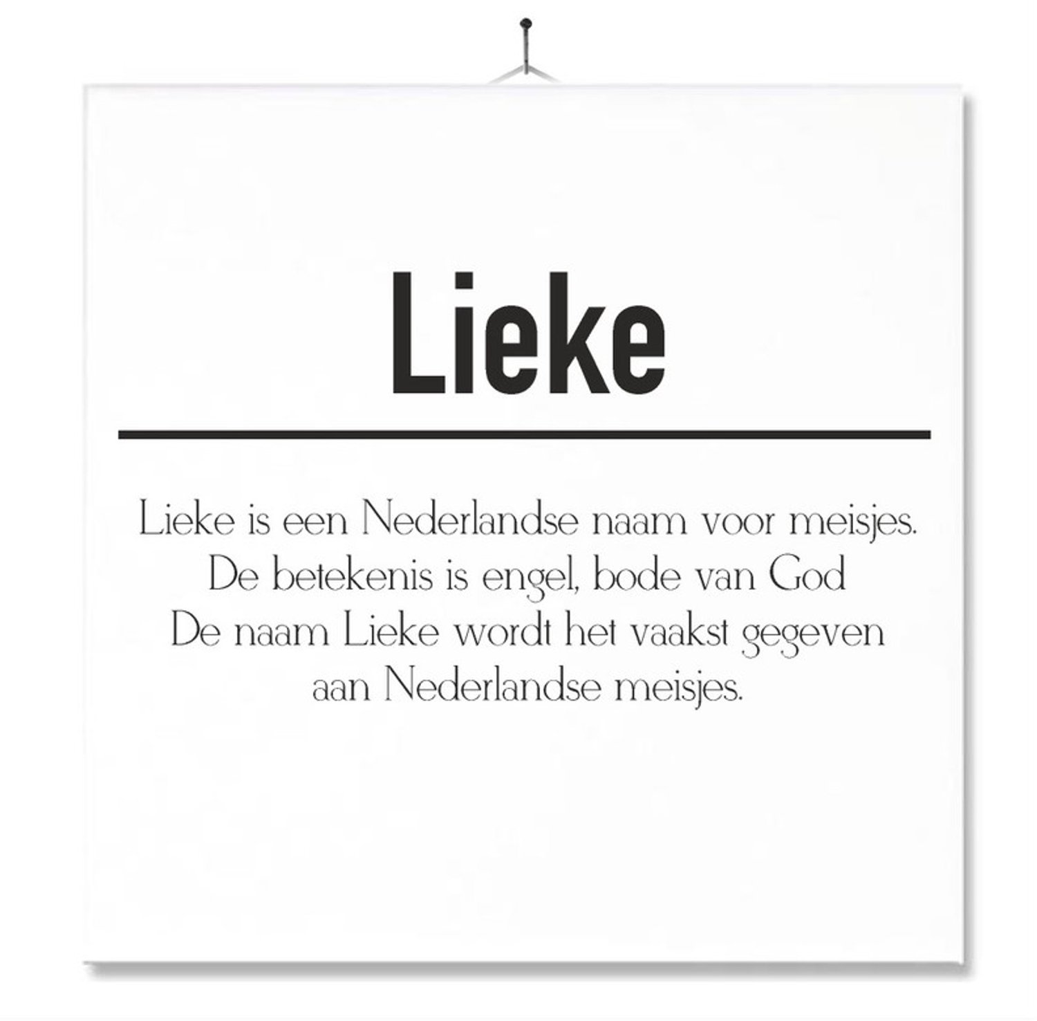 MC Living Tegel Met Opdruk | Betekenis | Kado | Cadeau | Met Naam - Lieke Multi-Color