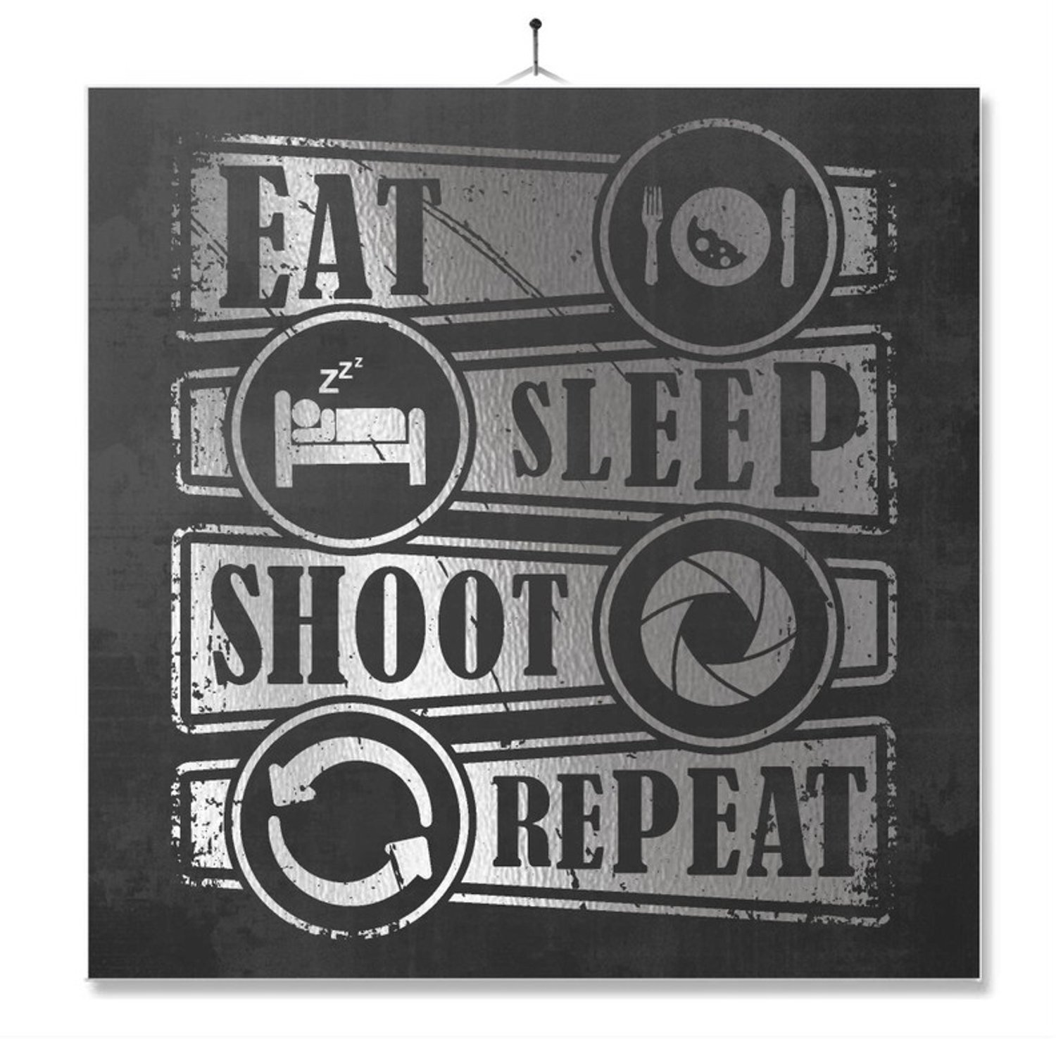 MC Living Tegel Met Opdruk | Geschenk | Kado | Eat Sleep Shoot Repeat Multi-Color