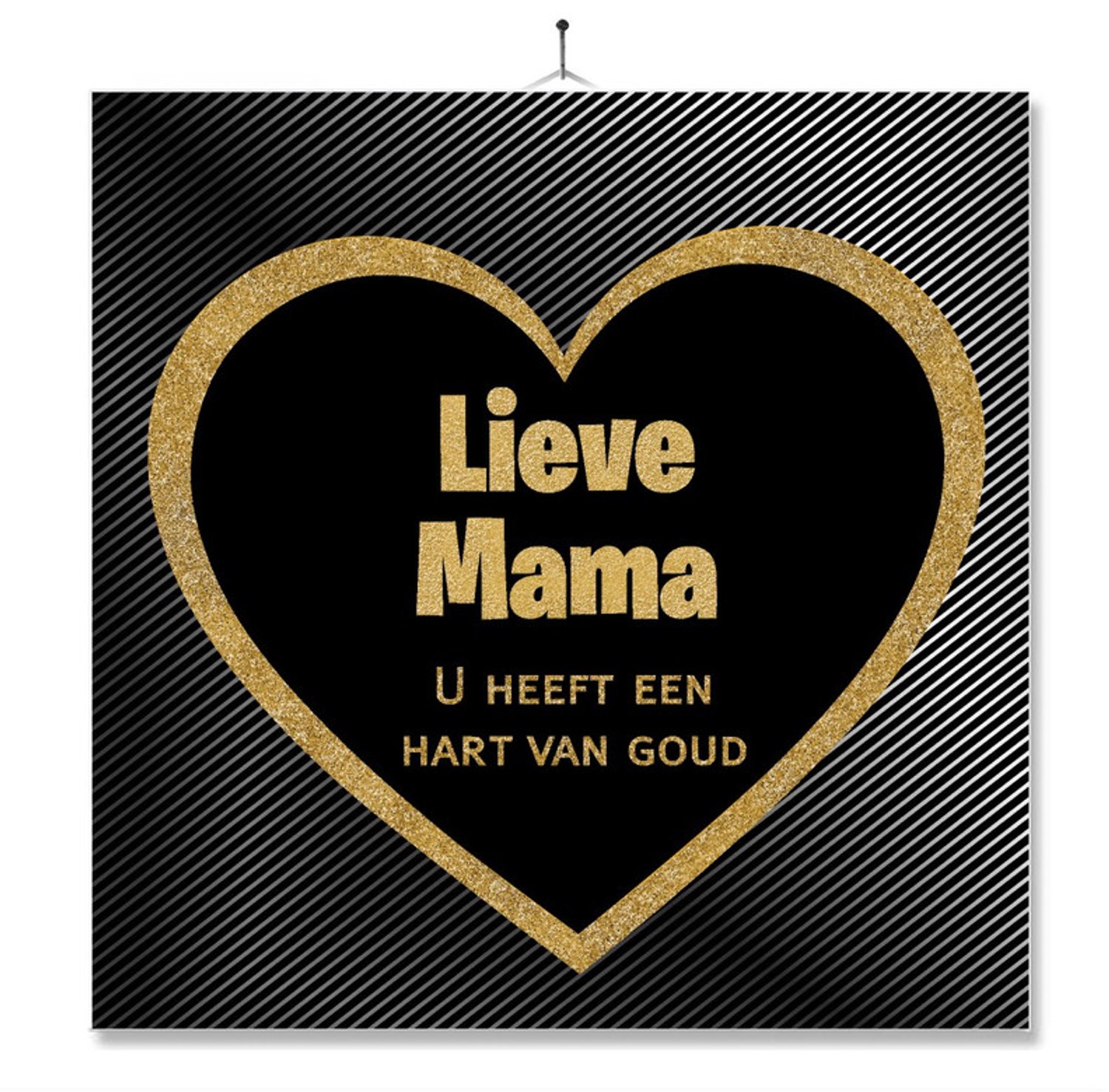MC Living Tegel Met Opdruk | Verjaardag kado | Toilet WC | Lieve Mama u heeft een hart van goud Multi-Color