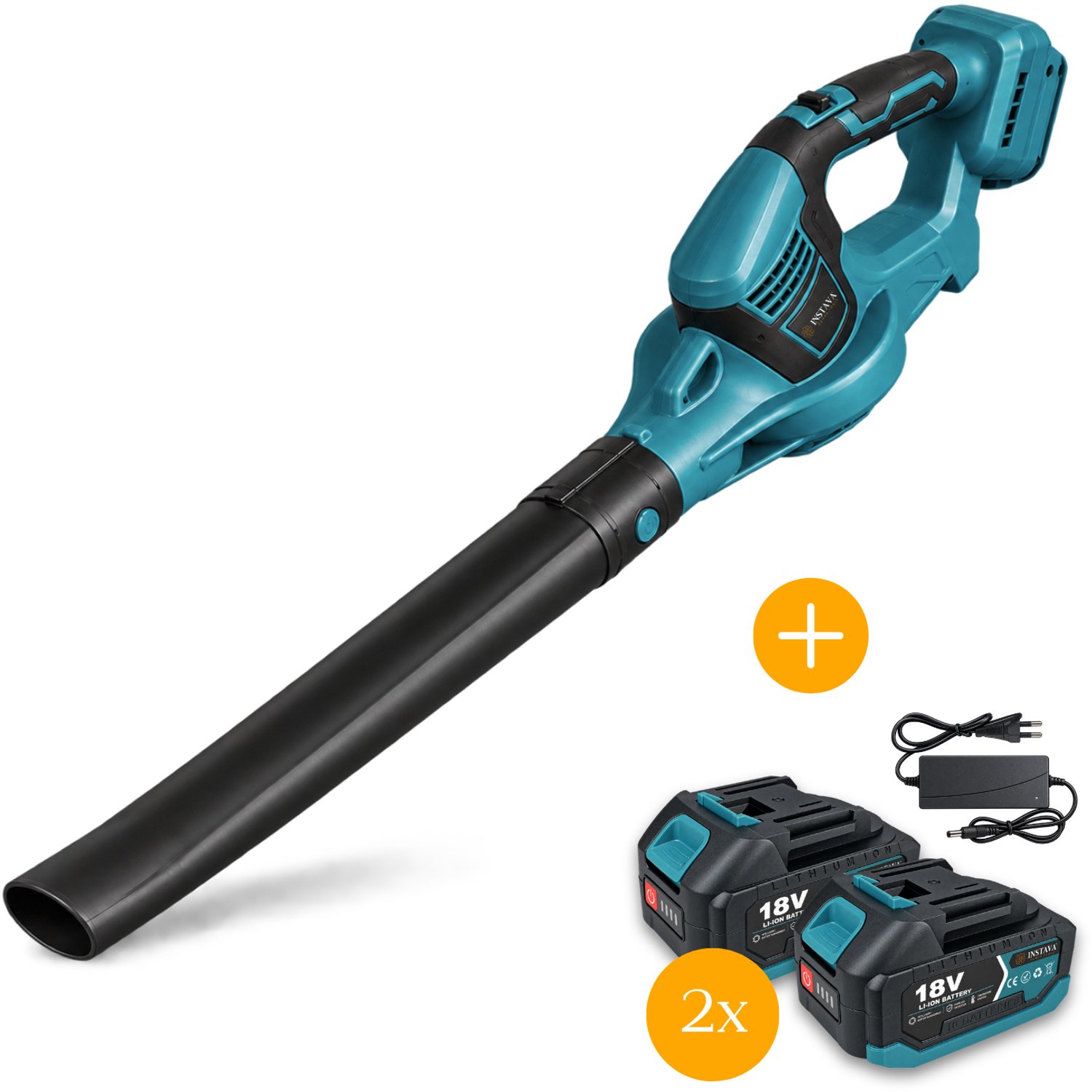 Instava Accu Bladblazer Incl. 2x Accu (4.0Ah) - Geschikt Voor Makita LXT 18v Accu - 18000RPM