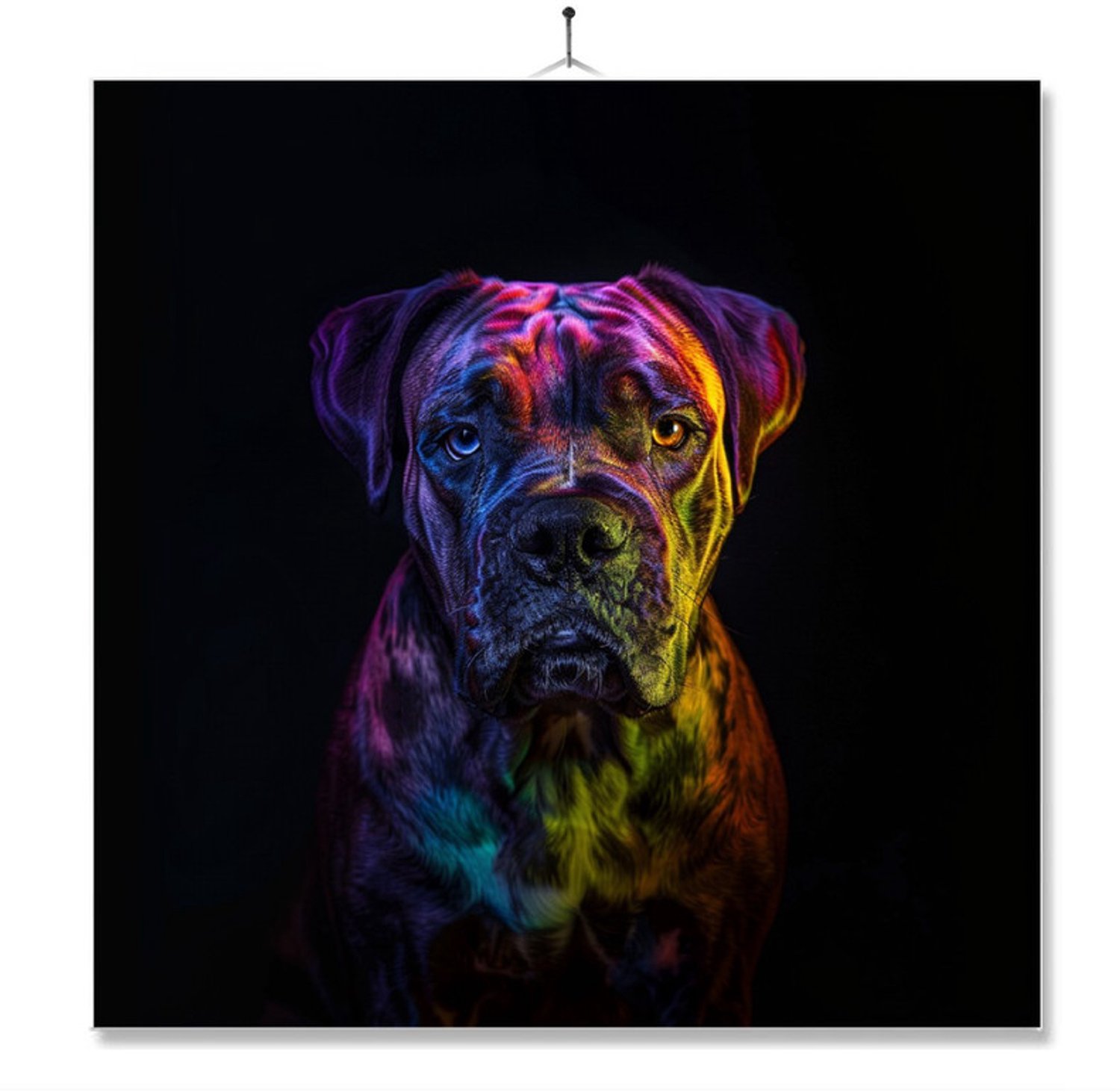MC Living Tegel Met Opdruk | Close up | Regenboog | Boerboel ontwerp 2