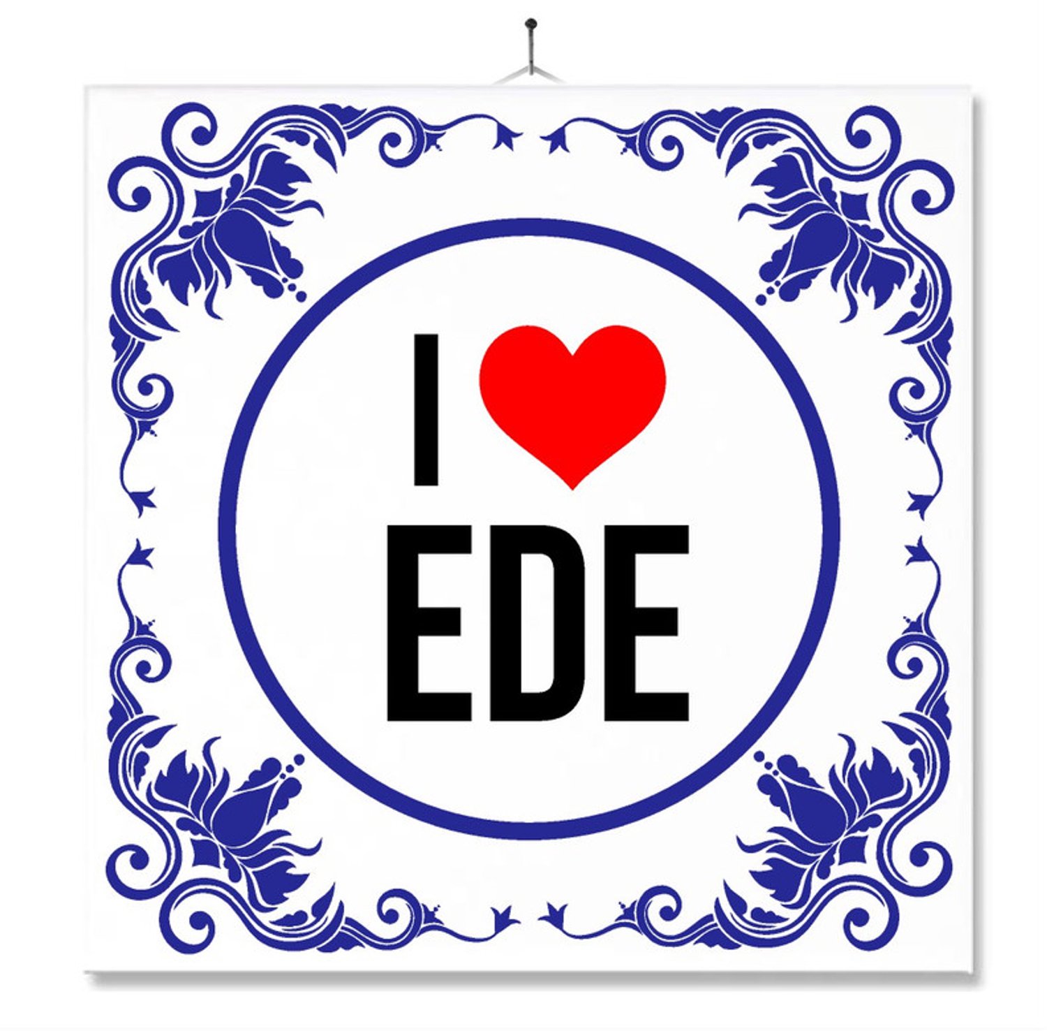 MC Living Tegel Met Opdruk | Geschenk | Wc | Toilet | I Love Ede Multi-Color