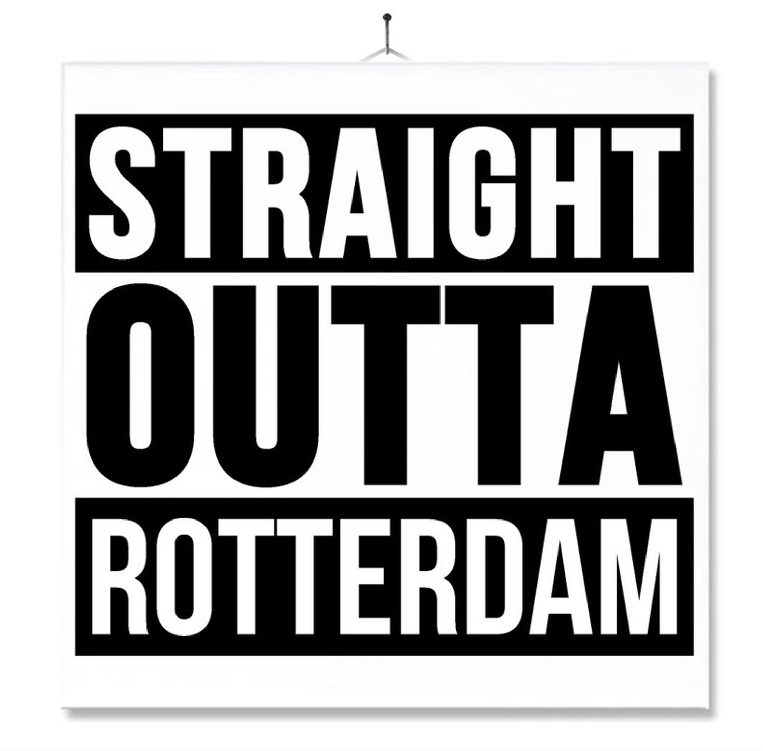 MC Living Tegel Met Opdruk | Geschenk | Wc | Toilet | Straight Outta Rotterdam Multi-Color