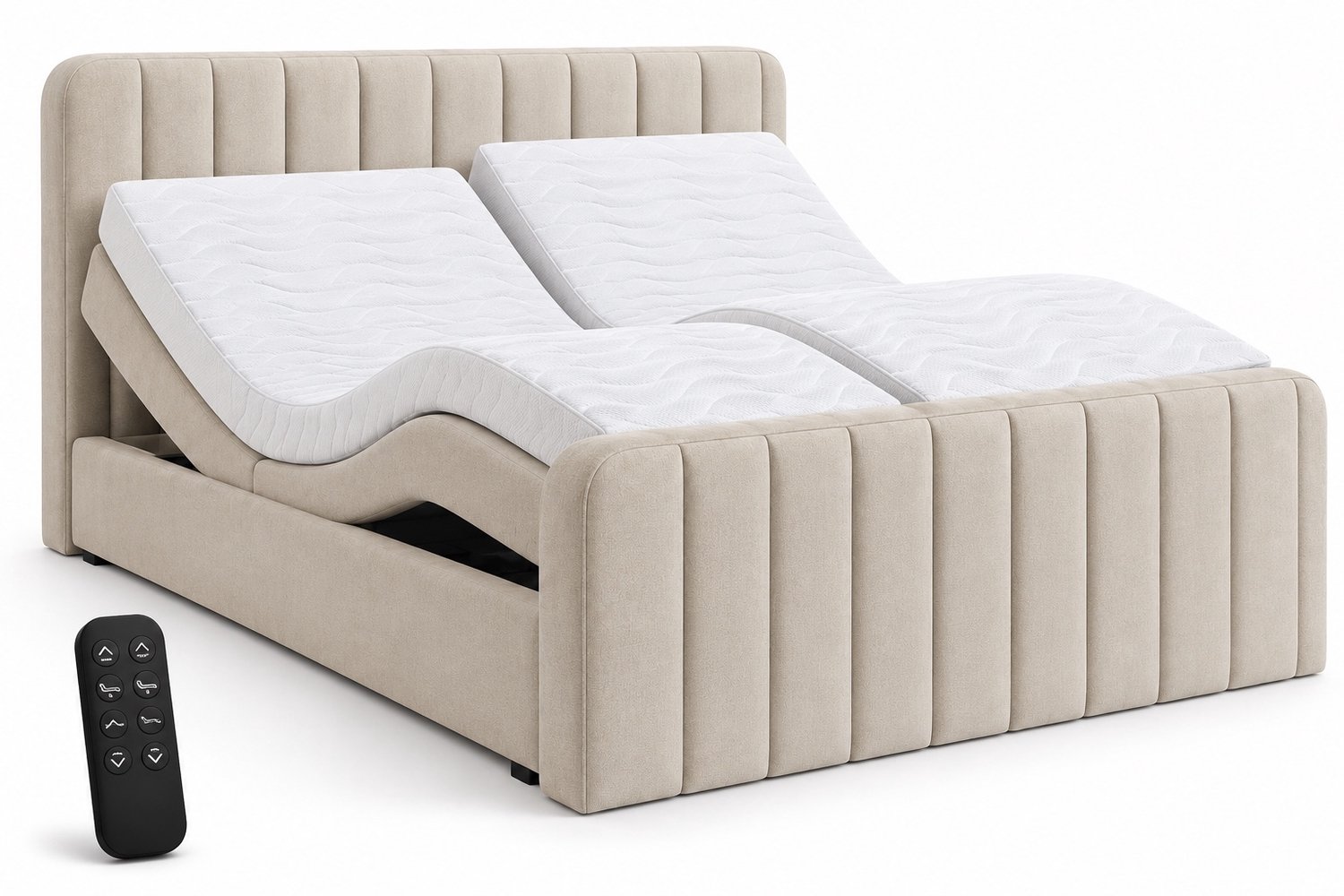 Boxspring FD Boxspring Florence Elektrisch verstelbaar 120x210 cm Beige