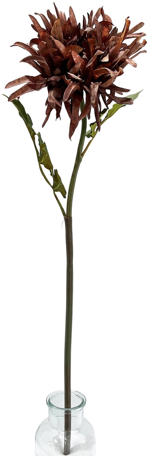 homebound by ky Kunstbloem Chrysant 67cm bruin