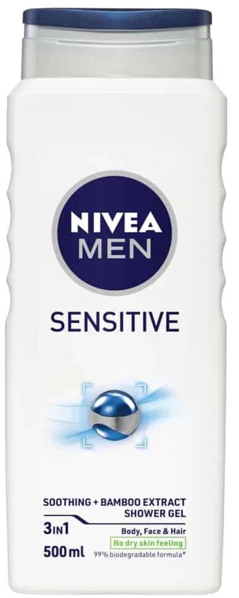 NIVEA FOR MEN SENSITIVE SHOWER GEL DOUCHEGEL 24 X 250 ML