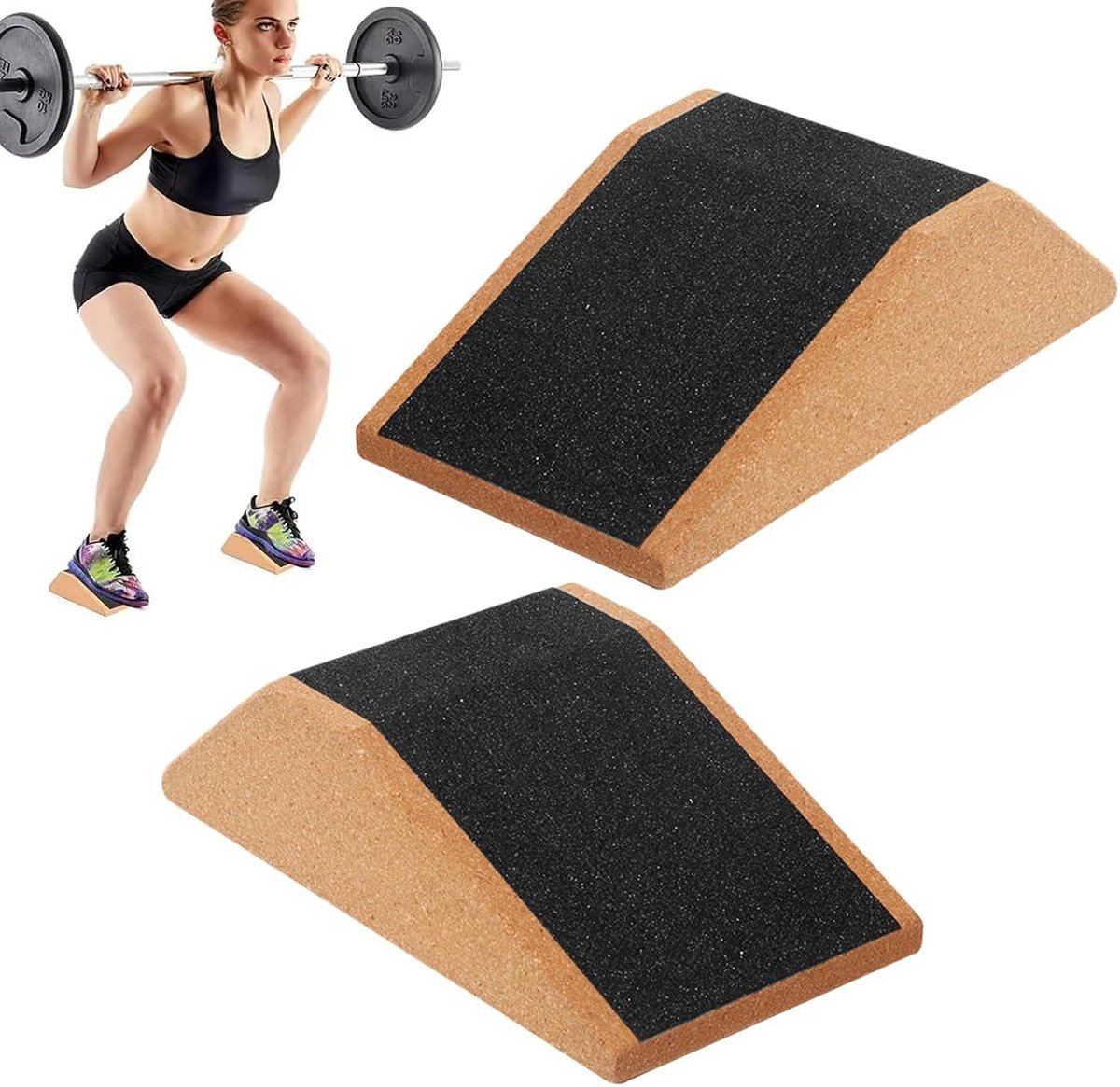 Wedge voor squats, squat Wedge Block - Oefening Squat Block | Niet-slip fitness hoekrampbord, lichtgewicht workout hellingbord voor kuitbrancards, yoga, stretching