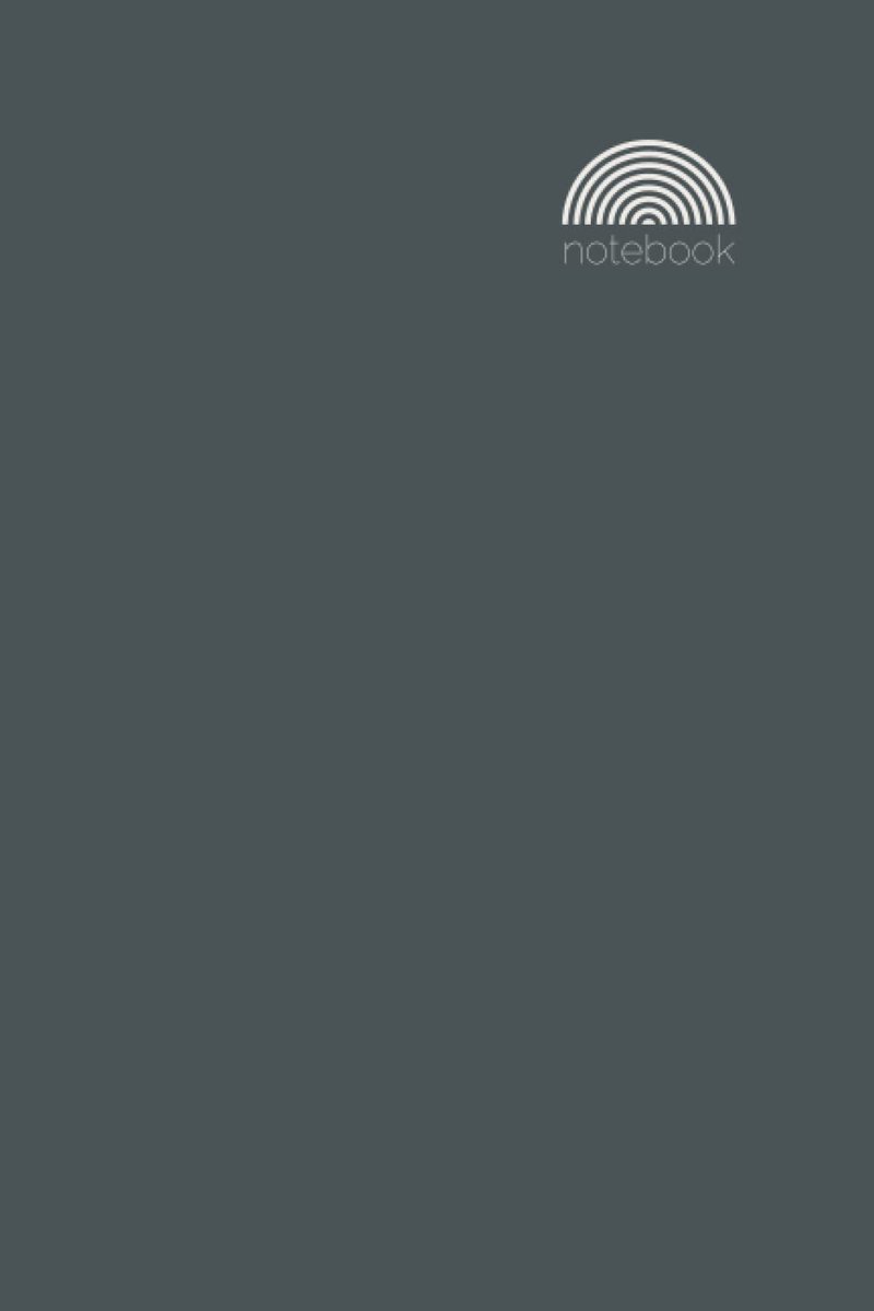 Notebook: Minimalist Rainbow 120 Page 6x9 lined, slate blue - ShopVlot