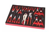 HBM 16-delige tangenset foam inlay voor gereedschapswagen, foam, 39,5 x 54 x 4,5 cm
