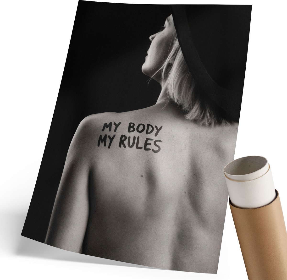 Coloray Canvas Poster Polycanvas - Rustieke Keuken, Schilderen - 420 x 594 mm - Bruin Patroon - Rechthoek - Muurdecoratie - Woonkamer, Slaapkamer, Kantoor - Rustiek
