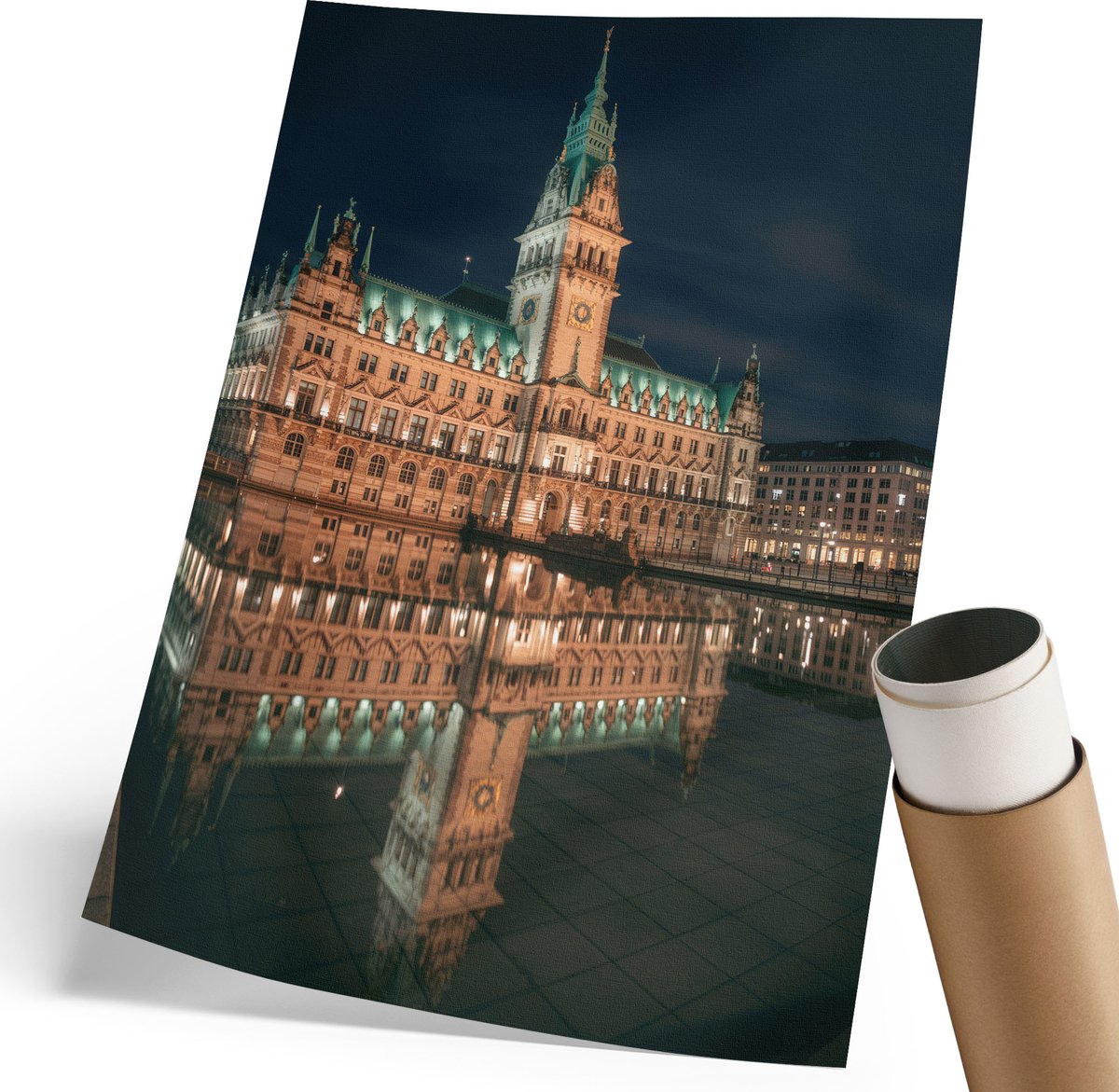 Coloray Polycanvas Poster - Gekleurde Lijnen, Schilderen - 420 x 594 mm - Geel Motief - Rechthoek - Wandkunst - Woonkamer, Slaapkamer, Kantoor - Modern