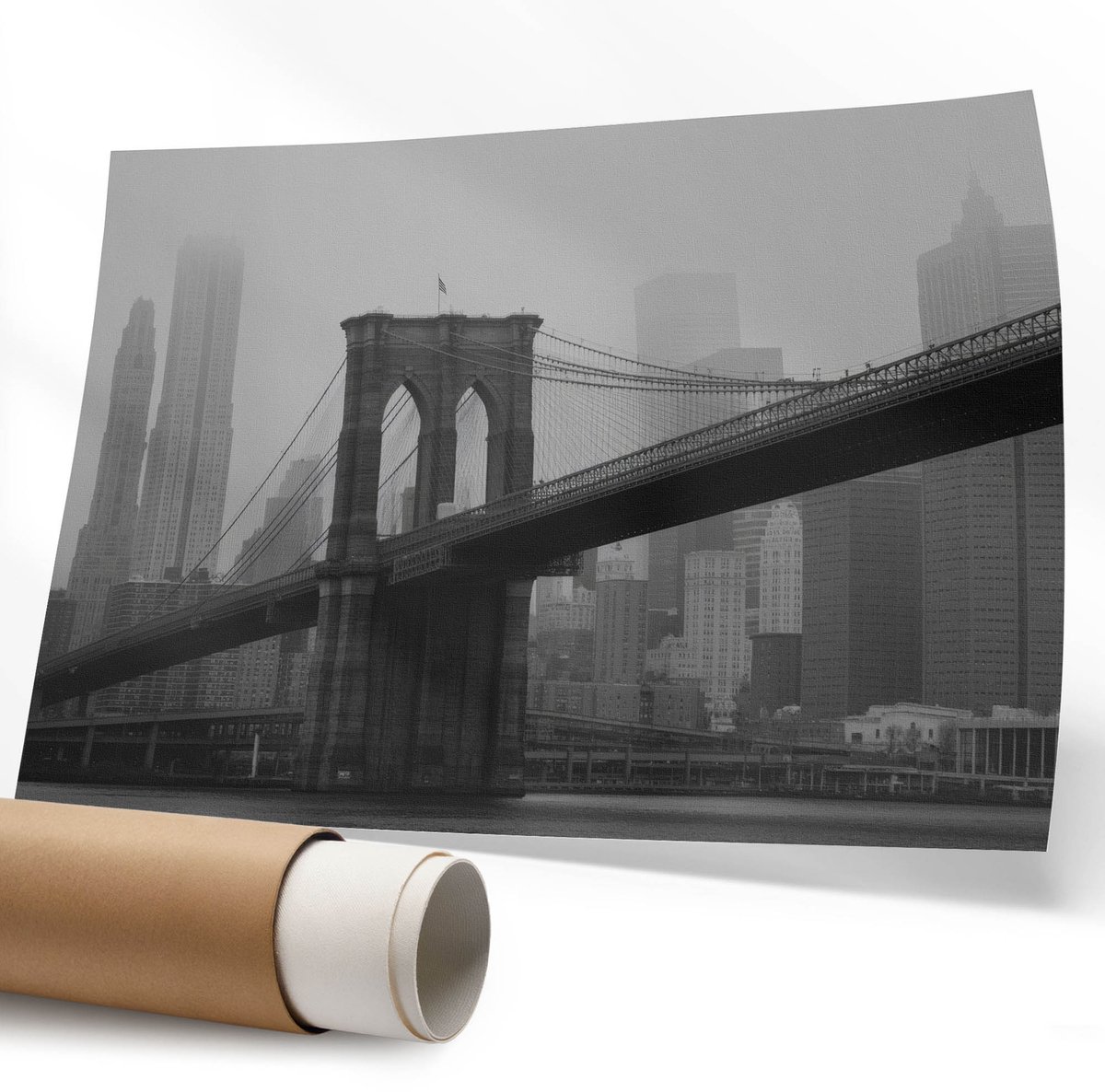 Coloray Canvas Poster Polycanvas - Gezichtscontouren, Lijntekening - 594 x 840 mm - Zwart Patroon - Rechthoek - Decoratieve poster - Kantoor - Minimalist