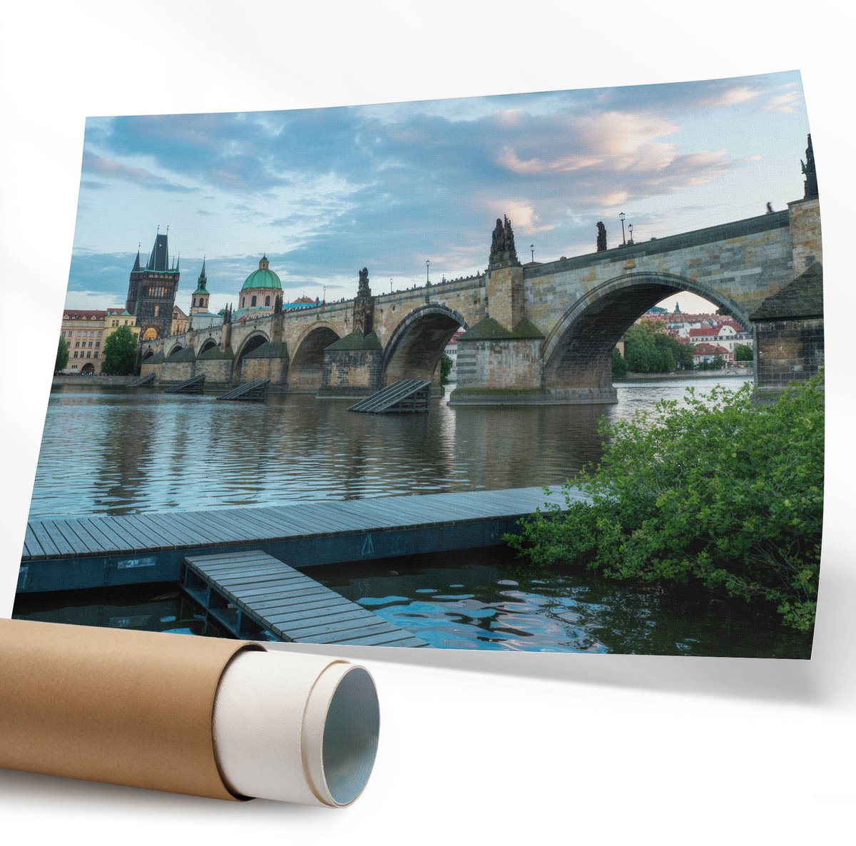 Coloray Polycanvas Wandposter - Winterlandschap, Fotografie - 594 x 840 mm - Wit Patroon - Rechthoek - Interieurdecoratie - Kantoor - Klassiek
