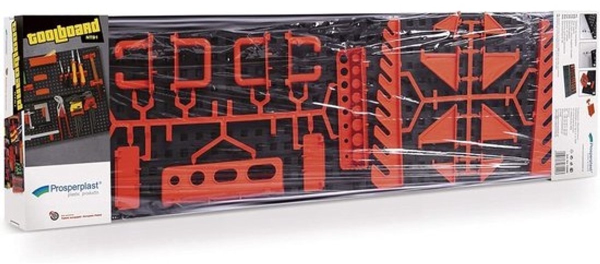 Gereedschapsbord Set - Opbergpaneel - Werkplaats Inrichten - Modulair Systeem - 80x48 Cm - Meerkleurig