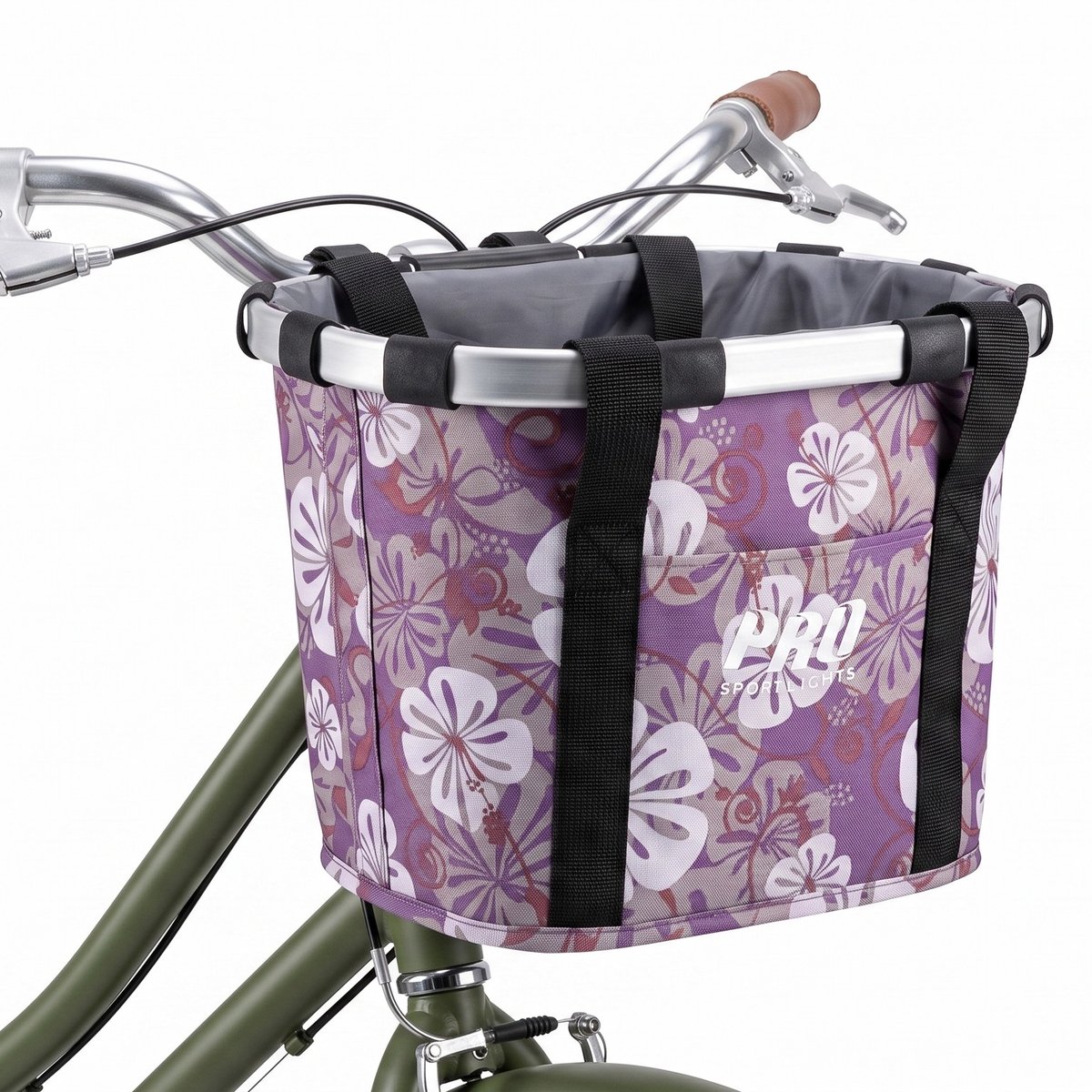 Fietsmand Vooraan 16 Liter Dames Meisjes Bloemen Fiets Mandje Stadsfiets Afneembaar