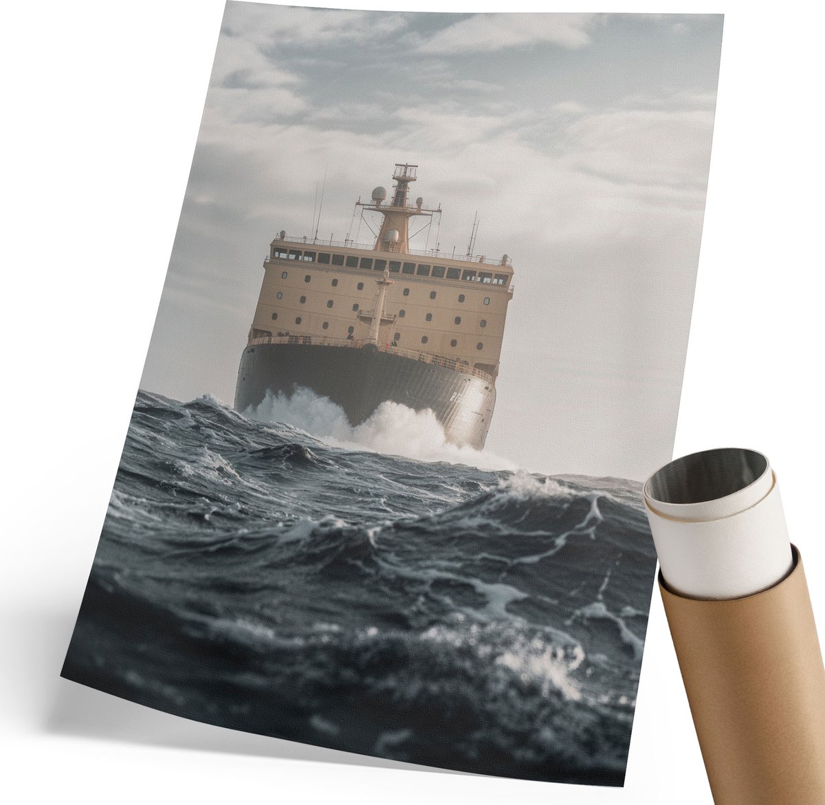 Coloray Canvas Poster Polycanvas - Oceaanreis, Fotografie - 210 x 297 mm - Blauw Patroon - Rechthoek - Wandkunst - Woonkamer, Slaapkamer, Kantoor - Modern