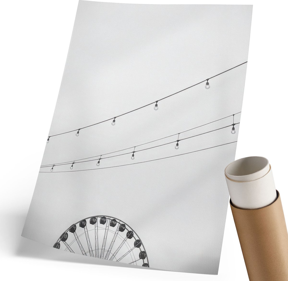 Coloray Polycanvas Wandposter - Stedelijk Minimalisme, Fotografie - 210 x 297 mm - Wit Poster - Rechthoek - Muurkunst - Woonkamer, Slaapkamer, Kantoor - Minimalist