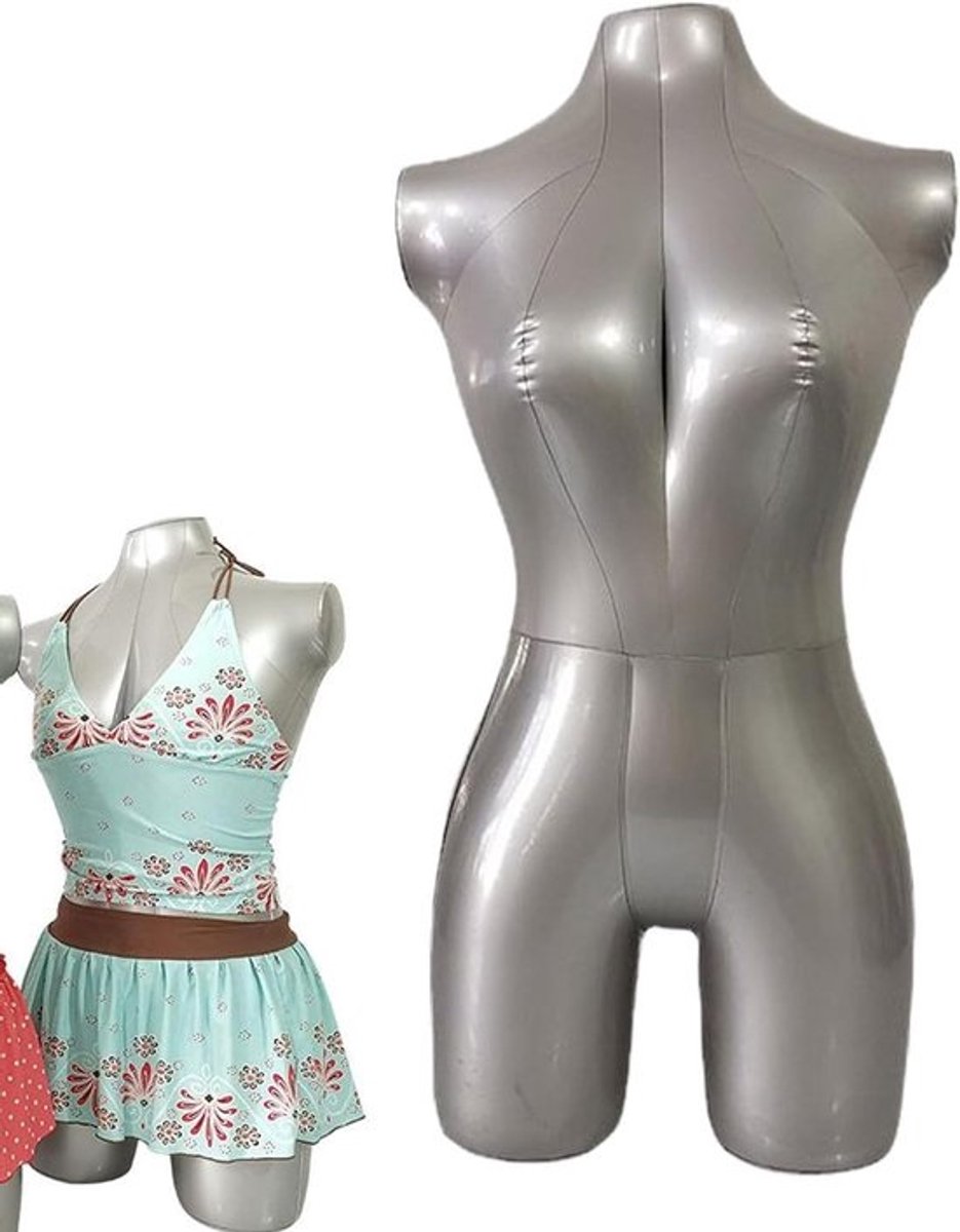 Opblaasbare Mannequin - Paspop Vrouw - Kleding Presenteren - Ruimtebesparend Ontwerp - 86 cm Borst - Wit