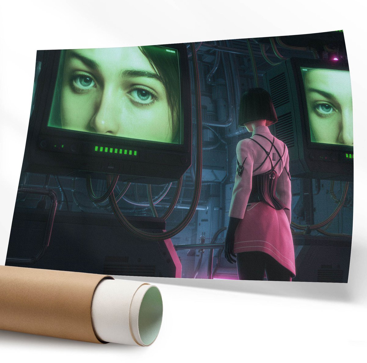 Coloray Polycanvas Wandposter - Trap Naar De Hemel, Fotografie - 594 x 840 mm - Turkoois Motief - Rechthoek - Wandkunstwerk - Slaapkamer - Modern