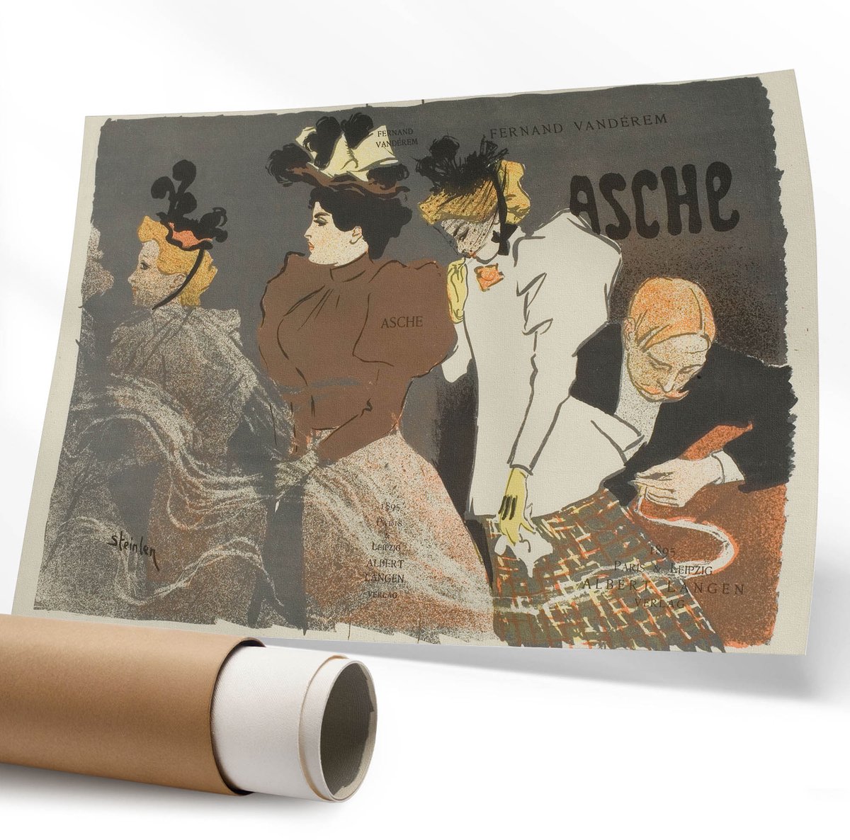 Coloray Polycanvas Wandposter – Asche, Bruin – 594 x 840 mm – Groen Poster – Rechthoek – Wandkunst – Kantoor – Klassiek