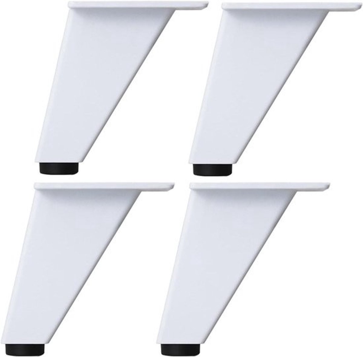 Meubelpoten Set - Kastpoten Tafelpoten - Meubels Stabiliseren - Verstelbare Hoogte - 9.2cm - Wit