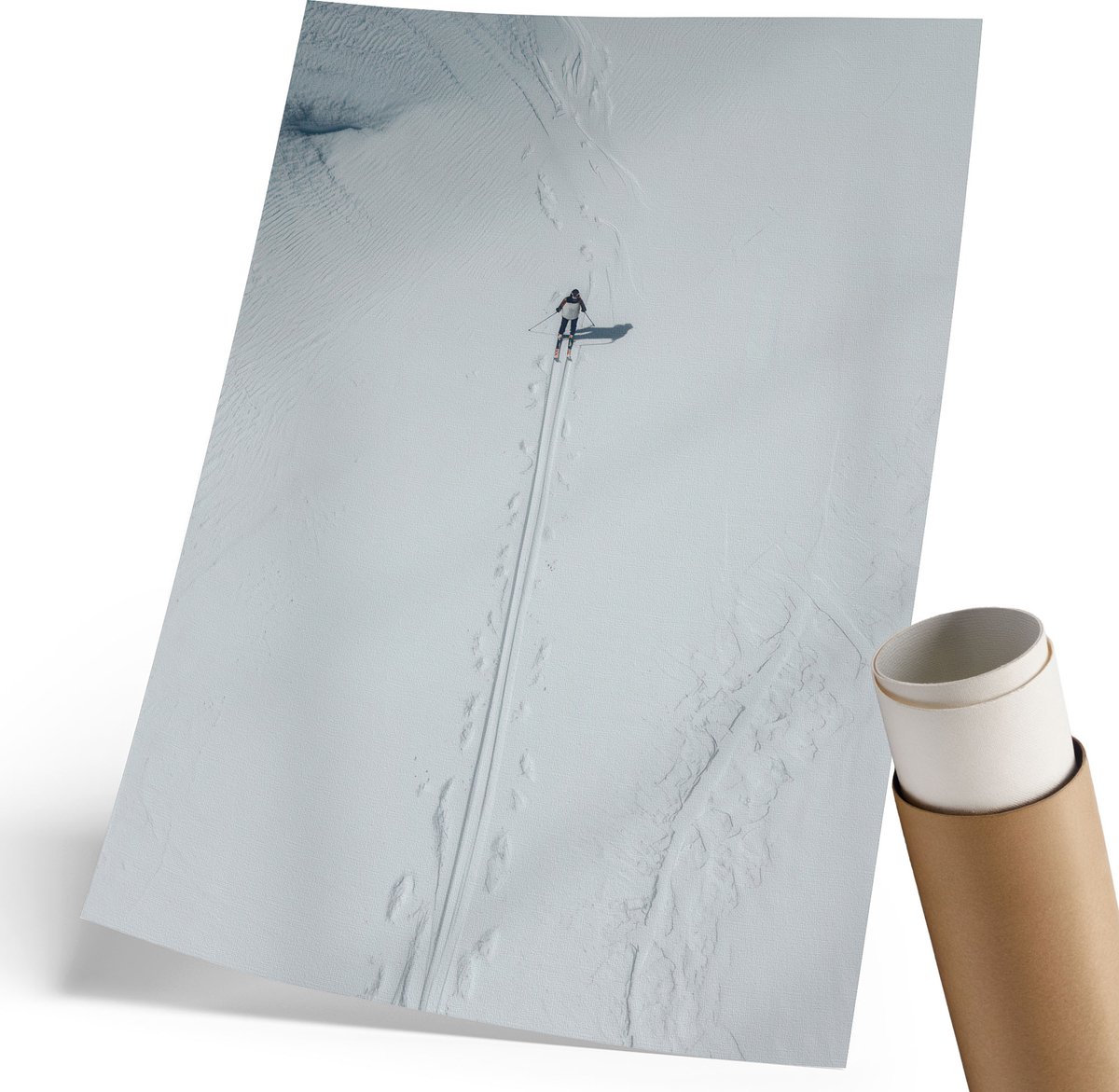Wallfluent Canvas Poster Polycanvas - Kleurrijke Gebouwen, Geel - 297 x 420 mm - Wit Decoratie - Rechthoek - Decoratieve poster - Kantoor - Vintage