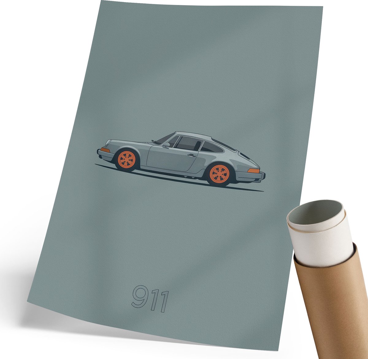 Wallfluent Polycanvas Poster - Moderne Architectuur, Fotografie - 420 x 594 mm - Grijs Motief - Rechthoek - Decoratieve poster - Woonkamer, Slaapkamer, Kantoor - Modern