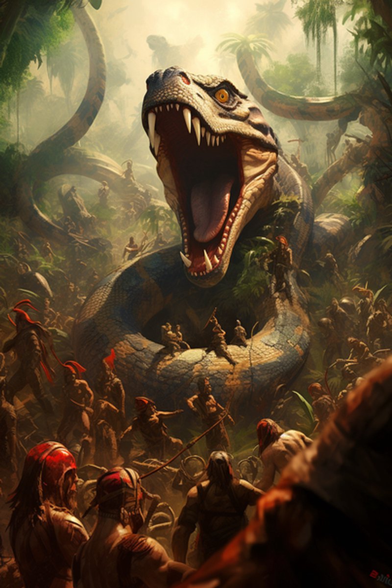 Monster Poster - Slang - Fantasy - Fantasy Art - Woondecoratie - posters - formaat 70x100cm - L565RTB