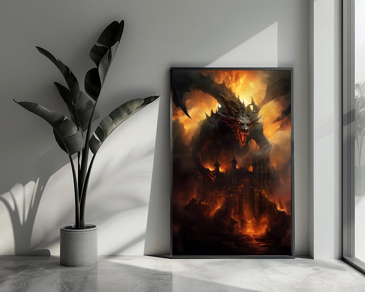 Draken Poster - Fantasy - Fantasy Art - Draak - Woondecoratie - posters - formaat 70x100cm - L588RTB