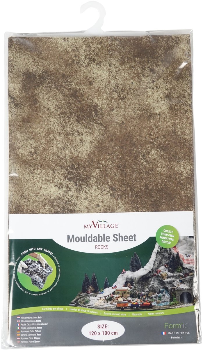 My Village vormbare sheet Utah 100x60cm bruin/beige