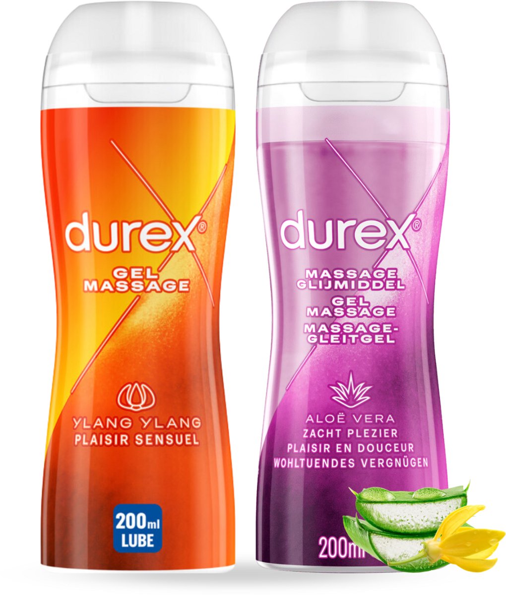 Durex - 200ml x 2 Glijmiddel - Aloe Vera - Ylang Ylang - Voordeelverpakking