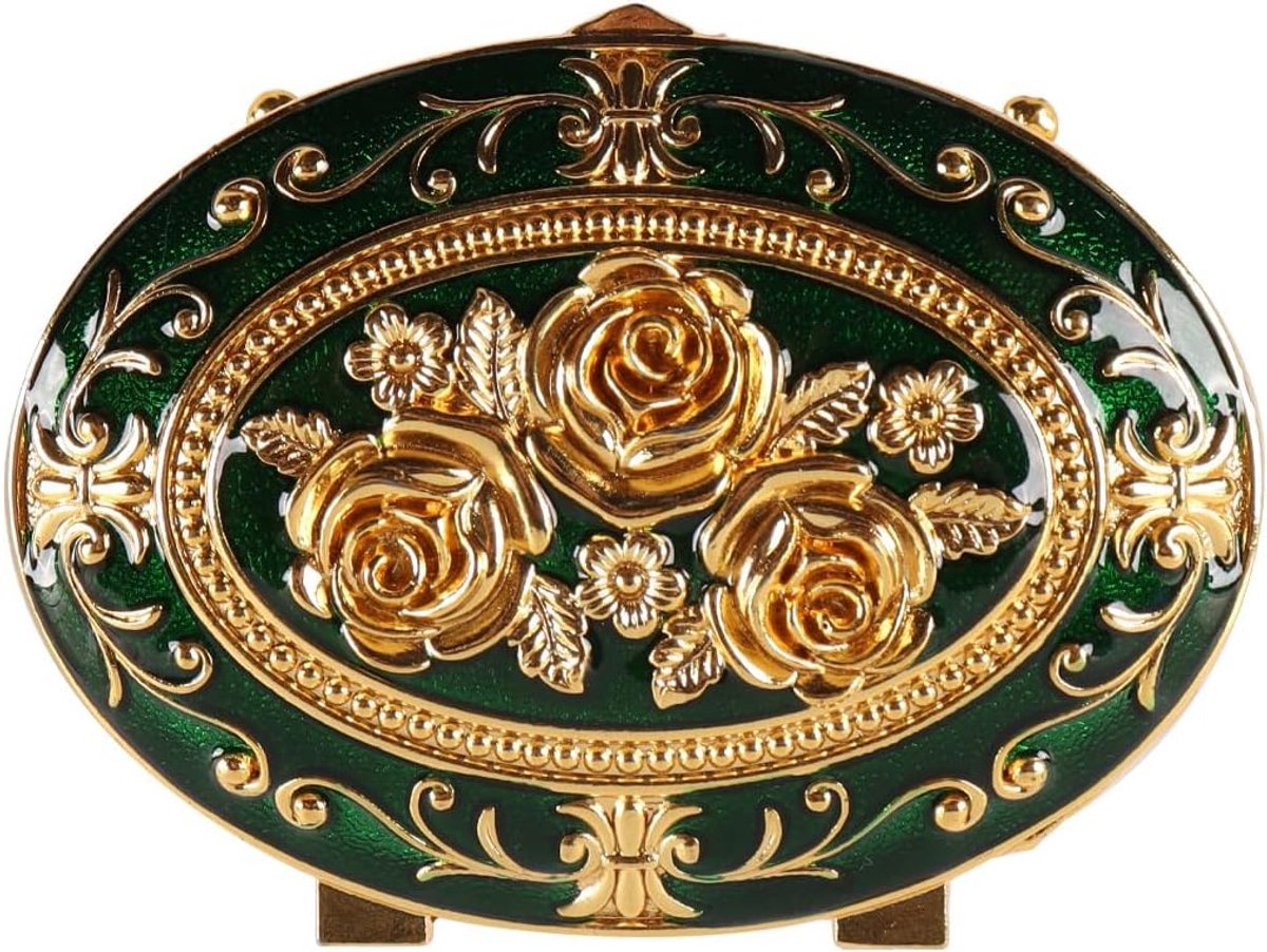 Sieradenschaal - Metaal - Vintage - Groen