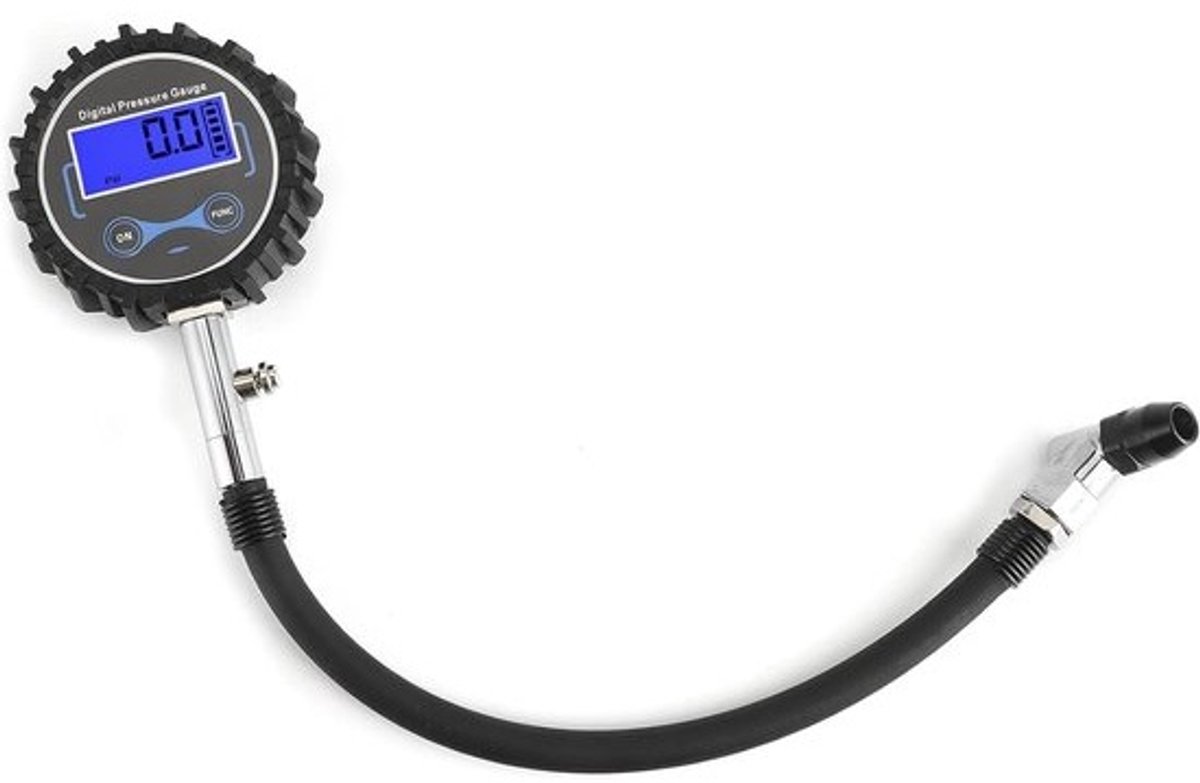 SnelShoppen - Digitale Banden Drukmeter voor Auto's - Professionele 200 PSI Met LCD Scherm, 4 Eenheden, Schokbestendige Rubber Behuizing