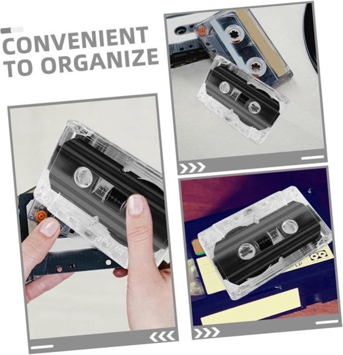 Cassette Tape Cases - Audio Cassette Box - Opbergen Muziek - Hoog Transparant - 11 x 7 x 1.6 cm