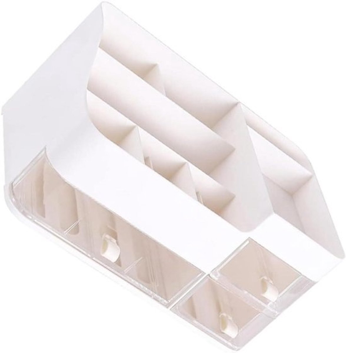 Make-up Organizer - Cosmetica Opberger - Bureau Organiseren - Met Transparante Lades - 29 cm - Wit