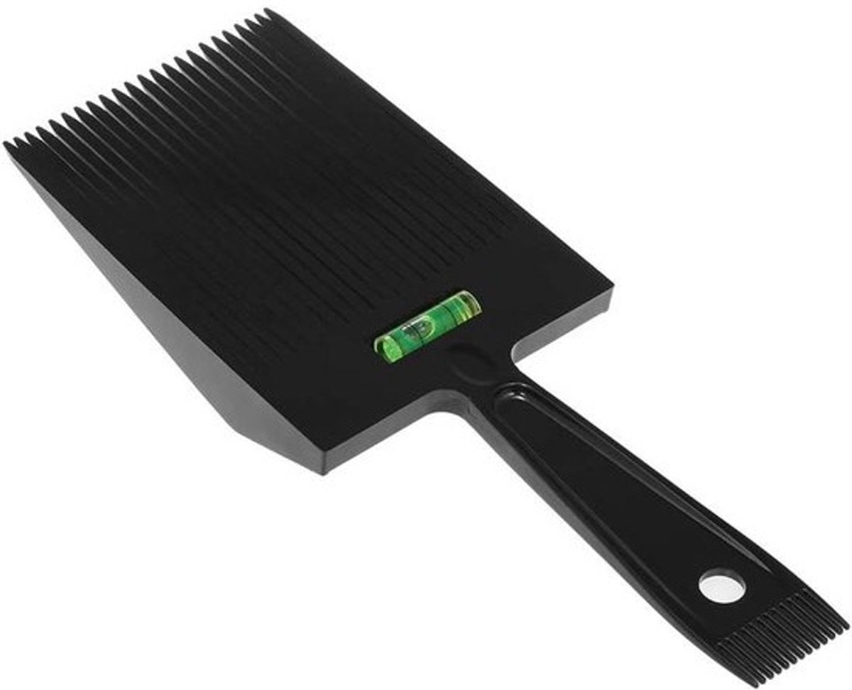 Haarkam Dubbelzijdig - Styling Kam Kapper - Kapsels Creëren - Met Waterpas Systeem - 27 cm - Zwart