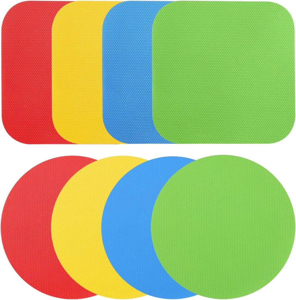 8-delige set - Rubberen mat voor flesopener - Antislipmat voor blikopener - Ronde antislipmat - Keukengadgets - Keukenonderzetters - Blikopener