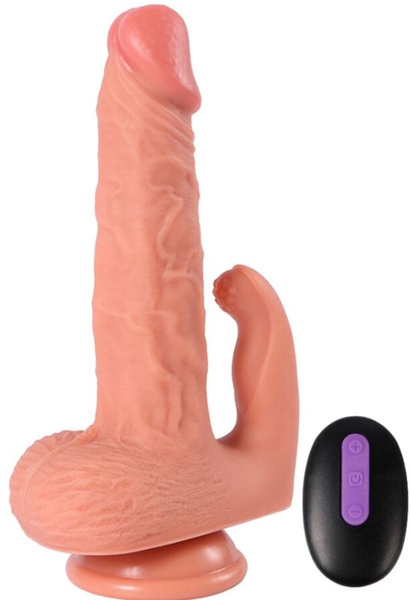 Hayden Realistische Dildo met Clitoris Stimulator en Afstandsbediening