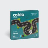 Coblo – Magnetic Tiles Toppers – Wegen 60 stuks - Uitbreiding voor Magnetische tegels – Magnetisch speelgoed - Vanaf 3 jaar